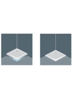 Kolpa San Moonwalk öntött műmárvány zuhanytálca 90x90 cm, lefolyófedéllel, fehér 596870