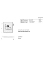 Kolpa San Moonwalk öntött műmárvány zuhanytálca 100x100 cm, lefolyófedéllel, antracit 596960