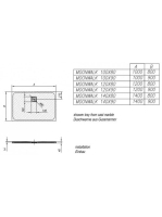 Kolpa San Moonwalk öntött műmárvány zuhanytálca 140x80 cm, lefolyófedéllel, fehér 597070