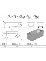 Kolpa San Tamia beépíthető fürdőkád 170x75 cm, fehér 749980