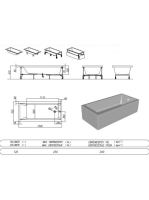 Kolpa San Figaro alacsony beépíthető fürdőkád 150x70 cm, fehér 757630