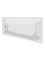 Kolpa San Beatrice balos beépíthető fürdőkád test le-és túlfolyóval 170x110 cm, aszimmetrikus, fehér 771040