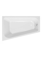 Kolpa San Beatrice jobbos beépíthető fürdőkád test le-és túlfolyóval 170x110 cm, aszimetrikus, fehér 771050