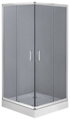Deante Funkia szögletes zuhanykabin 80 cm, grafit üveg 
