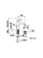 Laufen Lua ECO egykaros mosdócsaptelep húzórudas leeresztővel, króm H3110810041241