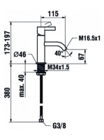 Laufen Kartell by Laufen álló egykaros mosdó csaptelep, matt titán fekete H3113310811001