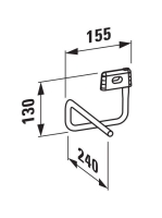 Laufen Val törölköző tartók 26.5x14x7.5 cm H3812820040001