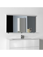 Laufen Frame 25 keretes tükör 130x70 cm, világítás nélkül, matt fekete H4474089004501