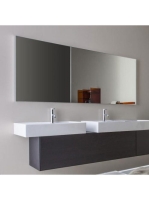 Laufen Frame 25 keretes tükör 150x70 cm, világítás nélkül, fényes alumínium H4474099001441