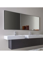 Laufen Frame 25 keretes tükör 150x70 cm, világítás nélkül, matt fekete H4474099004501