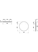 Laufen Frame 25 kerek tükör 80 cm, világítás nélkül, szélcsiszolt H4474329001441