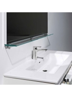 Laufen Frame 25 víztiszta üvegpolc 100x12 cm fényes alumínium rögzítővel H4475869000001