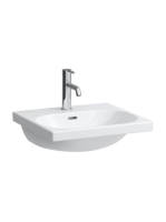 Laufen Lua kerámia mosdó 50x46 cm egy csaplyukkal és túlfolyóval, LCC bevonattal, fehér H8100814001041