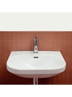 Laufen Lua kerámia mosdó 55x46 cm egy csaplyukkal és túlfolyóval, LCC bevonattal, fehér H8110814001041