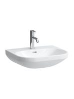 Laufen Lua kerámia mosdó 55x46 cm egy csaplyukkal és túlfolyóval, LCC bevonattal, fehér H8110814001041