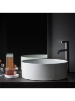 Laufen Living SaphirKeramik mosdótál 38x38 cm csaplyuk és túlfolyó nélkül, matt fekete H8114357161121