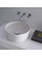 Laufen Living SaphirKeramik mosdótál 38x38 cm csaplyuk és túlfolyó nélkül, matt fekete H8114357161121