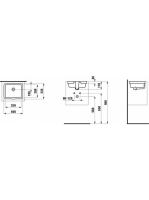 Laufen Living City alulról beépíthető kerámia mosdó 35x28 cm csaplyuk és túlfolyó nélkül, matt fehér H8124347571091