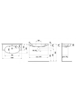 Laufen The New Classic fali mosdó 100x48 cm túlfolyóval és csaplyukkal, fehér H8138570001041