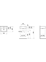 Laufen Living City kerámia kézmosó 45x38 cm csaplyuk nélkül, túlfolyóval, fehér H8154320001091