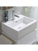 Laufen Living City kerámia kézmosó 45x38 cm csaplyuk és túlfolyó nélkül, fehér H8154320001121