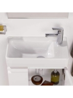 Laufen Living City kerámia kézmosó 48x28 cm egy csaplyukkal és túlfolyóval, LCC bevonattal fehér H8159544001041