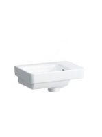 Laufen Living City kerámia kézmosó 36x25 cm csaplyuk nélkül, túlfolyóval, LCC bevonattal, fehér H8159604001091