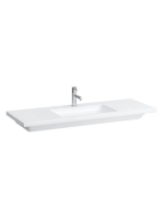 Laufen Living Square kerámia mosdó 130x48 cm egy csaplyukkal, túlfolyó nélkül, fehér H8164350001111