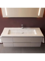 Laufen Living Square kerámia mosdó 130x48 cm egy csaplyukkal és túlfolyóval, fehér H8164360001041