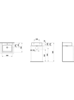 Laufen Living City kerámia mosdó csiszolt alsó felülettel 50x46 cm három csaplyukkal és túlfolyóval, fehér H8174320001081