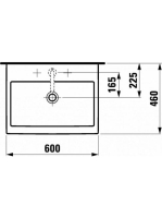 Laufen Living City kerámia mosdó 60x46 cm egy csaplyukkal és túlfolyóval, fehér H8174330001041