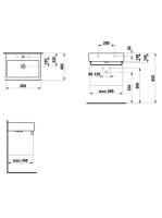 Laufen Living City kerámia mosdó csiszolt alsó felülettel 60x46 cm csaplyuk nélkül, túlfolyóval, fehér H8174340001091