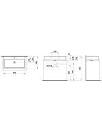 Laufen Living City kerámia mosdó csiszolt alsó felülettel 80x46 cm csaplyuk nélkül, túlfolyóval, fehér H8174370001091