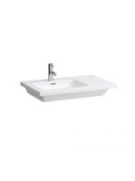 Laufen Living Square kerámia mosdó 75x48 cm egy csaplyukkal és túlfolyóval, jobbos, fehér H8174380001041