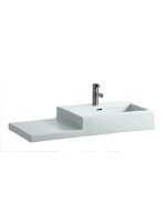 Laufen Living City kerámia mosdó polccal (balos) 100x46 cm egy csaplyukkal és túlfolyóval, fehér H8184310001041