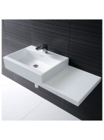 Laufen Living City kerámia mosdó polccal (jobbos) 100x46 cm egy csaplyukkal és túlfolyóval, fehér H8184320001041