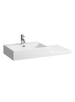 Laufen Living City kerámia mosdó polccal (jobbos) 100x46 cm egy csaplyukkal és túlfolyóval, fehér H8184320001041