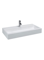 Laufen Living City kerámia mosdó csiszolt alsó felülettel 100x46 cm csaplyuk nélkül, túlfolyóval, fehér H8184380001091