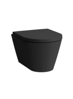 Laufen Kartell by Laufen Compact fali WC csésze mélyöblítéssel, Rimless, matt fekete H8203337160001