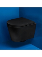 Laufen Kartell by Laufen Compact fali WC csésze mélyöblítéssel, Rimless, matt fekete H8203337160001