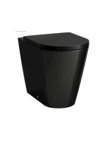 Laufen Kartell álló WC csésze öblítőperem nélkül, vario kifolyással, fényes fekete H8233370200001