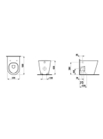 Laufen Kartell álló WC csésze öblítőperem nélkül, vario kifolyással, fényes fekete H8233370200001