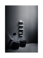 Laufen Kartell by Laufen álló WC csésze mélyöblítéssel, Rimless, matt fekete H8233377160001