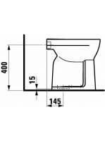 Laufen Pro álló magasított WC csésze öblítőperemmel, fehér 8259570000001