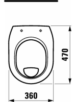 Laufen Pro álló magasított WC csésze öblítőperemmel, fehér 8259570000001