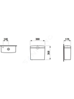 Laufen Pro öblítőtartály alsó vízbekötéssel H8269530009731