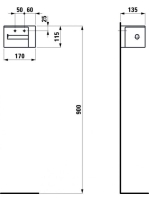 Laufen Val balos WC papír tartó, matt fehér H8722817570001