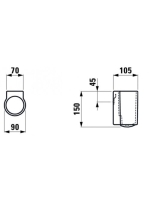 Laufen Val fehér WC-kefe tartó H8722820000001