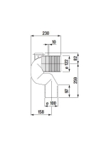 Jika/Laufen vario lefolyókönyök WC csészéhez függőleges kifolyáshoz, 220-350 mm távolságra H8990250000001