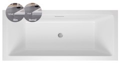 M-Acryl Sabina Pro Slim Egyenes kád 160 x 75 cm